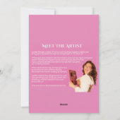 Carte de souhaits joyeux rose floral (Dos)