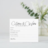 Carte de souhaits minimaux simples conseils de Mar (Debout devant)