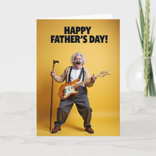 Carte de souhaits pour la fête des pères rock
