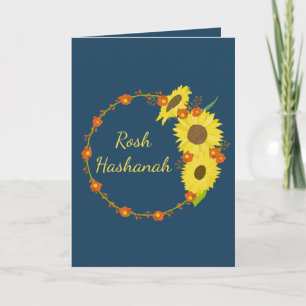 Carte de Souhaits pour Rosh Hashanah thème Automne
