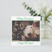 Carte de sourire Bull Terrier Christmas Tree (Debout devant)