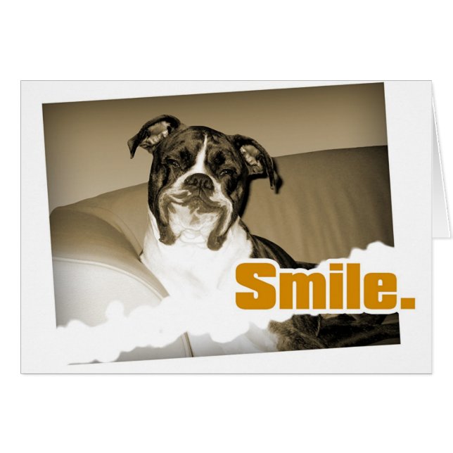 Carte de sourire de chienchien (Devant horizontal)