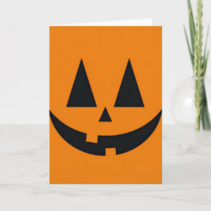 Carte de sourire orange effrayant