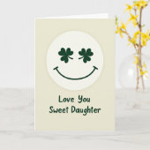 Carte de sourire pour fille aimée (Fleur jaune)