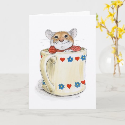 Carte de souris à café Mug (Fleur jaune)