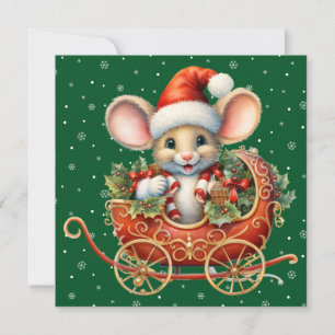 Carte de souris joyeux Noël