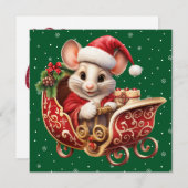 Carte de souris joyeux Noël (Devant / Derrière)