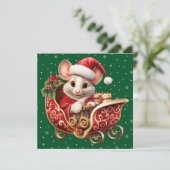 Carte de souris joyeux Noël (Debout devant)