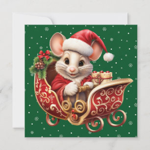 Carte de souris joyeux Noël