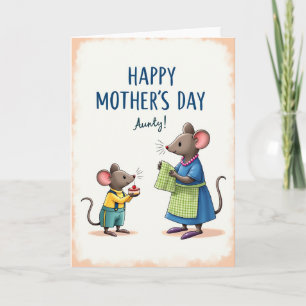 Carte de souris pour la fête des mères