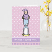 Carte de soutien de grossesse - l'attente est (Fleur jaune)