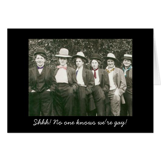 Carte de soutien Lesbienne amusante pour la journé (Devant horizontal)