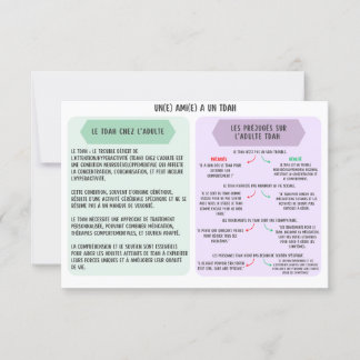 Carte de Soutien pour Adultes TDAH - Amis