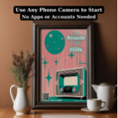 Carte de soutien pour la démence avec QR code musi