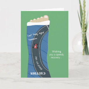 Carte de soutien pour plâtre de jambe ou de pied