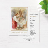 Carte de souvenir catholique de communion de jeune (Bureau)