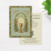 Carte de souvenir catholique de première communion (Bureau)