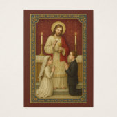Carte de souvenir catholique de première communion (Devant)