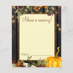 Carte de souvenir d'anniversaire des 80 ans automn