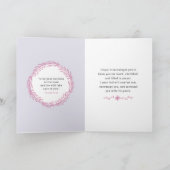 Carte de souvenir dans la prière avec couronne de  (Intérieur)