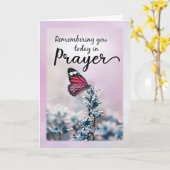 Carte de souvenir dans la prière avec couronne de  (Fleur jaune)