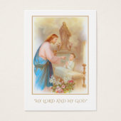 Carte de souvenir de communion catholique pour gar (Devant)