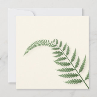 Carte de souvenir de feuille de fougère