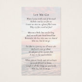 Carte de souvenir de funérailles avec photo de cou (Dos)