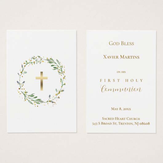 Carte de souvenir de la couronne verte de la premi (Devant & derrière)