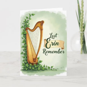 Carte de Souvenir de la Harpe Dorée d'Erin