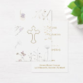 Carte de souvenir de la Première Communion des fle (Bureau)