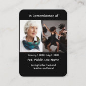 Carte de souvenir de poche Danseur Danse Danse (Devant)