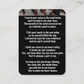 Carte de souvenir de poche Danseur Danse Danse (Dos)