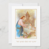 Carte de souvenir de première communion catholique (Devant)