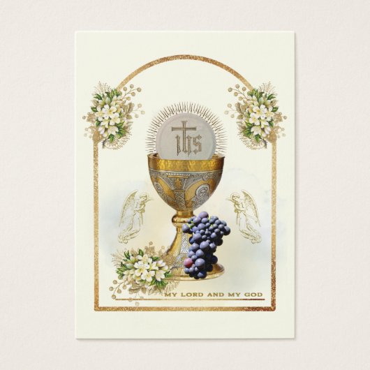 Carte de souvenir de première communion catholique (Devant)