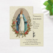 Carte de souvenir de première communion catholique (Bureau)