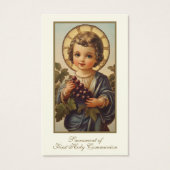 Carte de souvenir de première communion catholique (Devant)