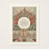 Carte de souvenir de première communion catholique (Devant)