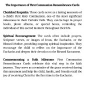 Carte de souvenir de première communion catholique