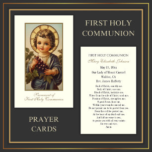 Carte de souvenir de première communion catholique