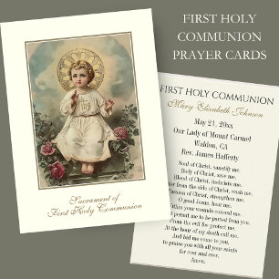 Carte de souvenir de première communion catholique
