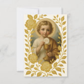 Carte de souvenir de première communion catholique (Devant)