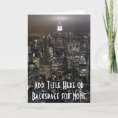 Carte de souvenir d'horizon de New York City de (Devant)