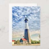 Carte de souvenir du phare coloré Tybee (Devant / Derrière)