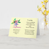 Carte de souvenir pour bébé ou enfant (Fleur jaune)