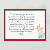 Carte de souvenir pour les funérailles ou les cons (Dos)