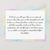 Carte de souvenir pour les funérailles ou les cons (Dos)