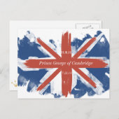 Carte de souvenir Prince George de Cambridge (Devant / Derrière)