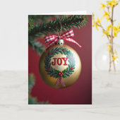Carte de sphère de branche festive (Fleur jaune)