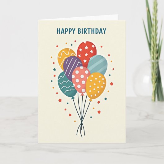 Carte de sphères joyeuses à motifs (Devant)